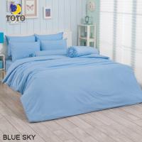 (ครบเซ็ต) Toto ผ้าปูที่นอน+ผ้านวมเอนกประสงค์ (นวมใยบาง) สีฟ้าบลูสกาย BLUE SKY (เลือกขนาดเตียง 3.5ฟุต/5ฟุต/6ฟุต) #โตโต้ เครื่องนอน ชุดผ้าปู ผ้าปูเตียง ผ้าห่ม