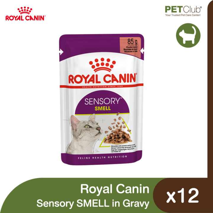 petclub-royal-canin-sensory-smell-chunks-in-gravy-อาหารเปียก-แบบชิ้นเนื้อในซอสเกรวี่-85g-x12ซอง
