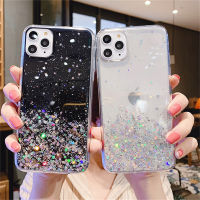 เคสมือถือ ซิลิโคน TPU สีใส กลิตเตอร์ iPhone 14 13 11 12 Pro 6 6S 7 8 Plus XR X XS Max SE 2020