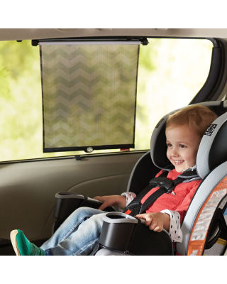 HappyLife sun shield ม่านกันแดดรถยนต์กระจกข้าง ลดอุณหภูมิภายในรถ ม่านบังแดดรถยนต์ ม้วนเก็บง่ายเพียงกดปุ่ม ติดตั้งง่ายใช้งานสะดวก