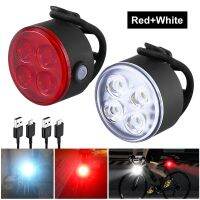 Waterproof Portable Mini Bike Lamp White Front Bicycle Light Red Warning Cycling Taillight MTB Rear Light Safety Night Riding Lights Reflectors