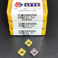 10PCS CCMT060204 CCMT060208 VP15TF US735 UE6020 คาร์ไบด์แทรกใบมีดกลึงเครื่องกลึง CNC เครื่องมือ ตัวยึดหมุน