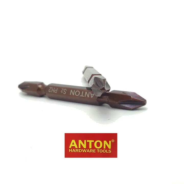 anton-ชุดดอกไขควงแฉก-เหล็ก-ph2-s2-10ดอก-ชุด