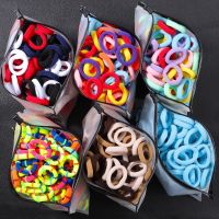 [hot]✙☑  60/100Pcs/Set Elastic Hair Bands Accessories Colorful Headband Kids Ponytail Holder Scrunchie Ornaments