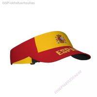 ✑Espanha Espana Bandeira Protetor Cap Viseira Ajustável Respana Chapéus เดอโซล Unisex Para Praia Golf Ténis ภายนอก