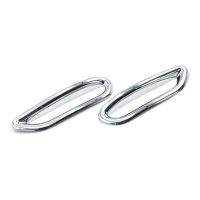 Car Chrome Silver Rear Reflector Fog Light Lamp Cover Trim Bezel Frame for J11 2014-2017