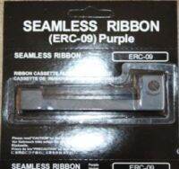 ERC 09B INK Ribbon ผ้าหมึกเครื่องพิมพ์ เอปสัน ERC09 Purple หมึกพิมพ์สีม่วง เทียบเท่า พร้อมใช้ เม็ดสีคมชัด ช่วยยืดอายุของหัวพิมพ์ ลดการสึกหรอของหัวพิมพ์