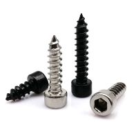 10/50X M2 M2.6 M3 M3.5 M4 M5 M6 Black Carbon 304 Stainless Steel Allen Hex Hexagon Socket Cap Round Head Wood Self Tapping Screw