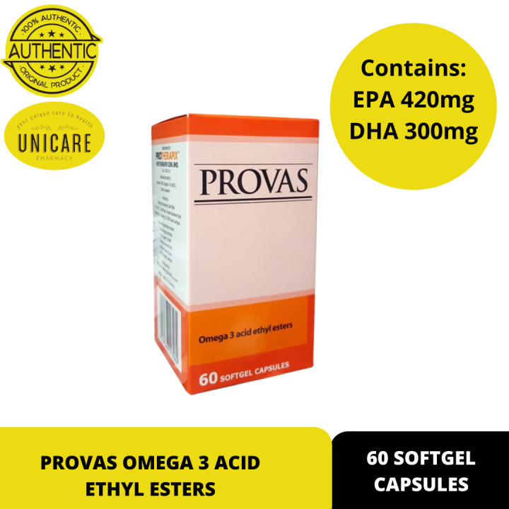 PROVAS OMEGA 3 ACID ETHYL ESTERS 60 SOFTGELS Lazada