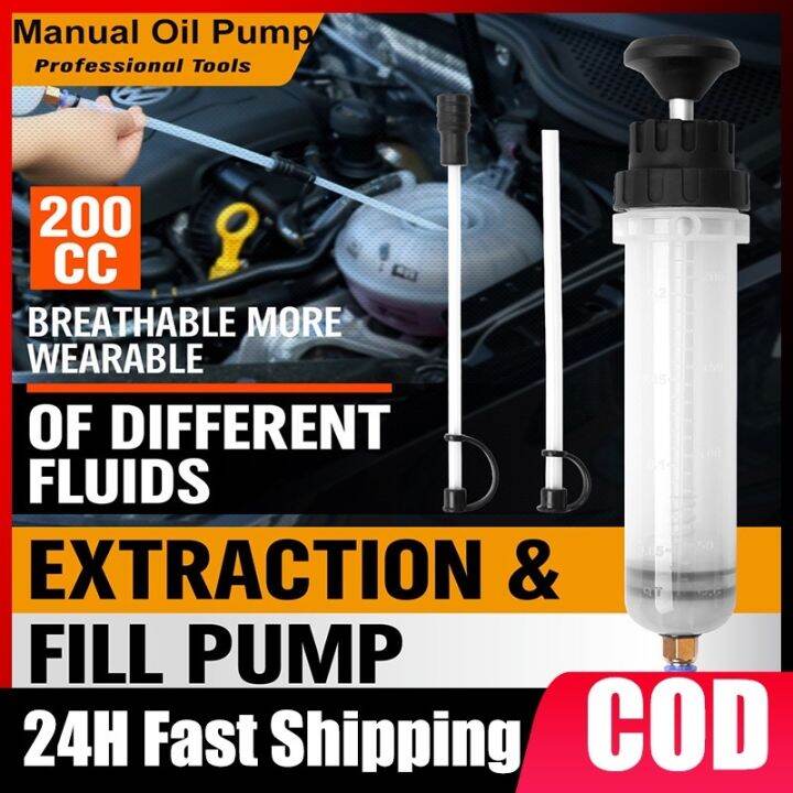 [COD] 200cc Car Manual Oil Transfer Pump Fluid Transmission Extractor