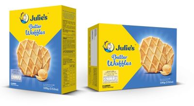 โฉมใหม่ จูลี่ Julies Butter Waffles จูลี่บัตเตอร์ วาฟเฟิล กรอบบางหอมเนย 50g 100g 150g วาฟเฟิน บิสกิต ขนมนำเข้า ขนมปัง ขนมมาเลย์