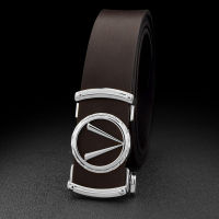 2021New Mens business casual Belt width product Belt mens genuine leather toothless automatic buckle cowhide belt V letter