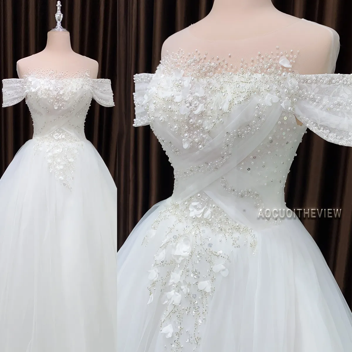 22 mẫu váy cưới bầu biến cô dâu thành công chúa trong ngày cưới 