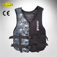 Surfing Life Jacket Vest Men Black Neoprene 50N Approved Diving Jet Ski Safety Vests Leisure Water Sports Float life jacket  Life Jackets