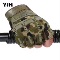 Antiskid military fan tactical training Half Finger Fitness Gloves outdoor sports male special forces mountaineering combat ridi