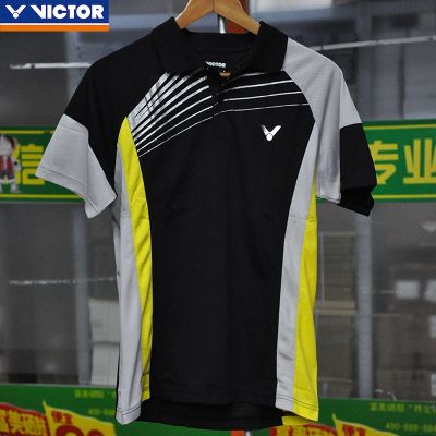 เสื้อยืดแขนสั้น0006ผู้ชาย Victor VICTOR Victor ระบายอากาศชุดกีฬาแบดมินตันแห้งเร็วและแห้งเร็วกีฬาทันสมัย