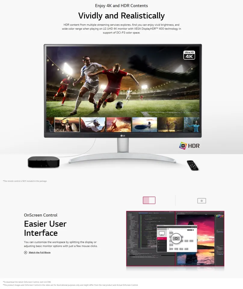 LG - Monitor LED 27 27UP600P