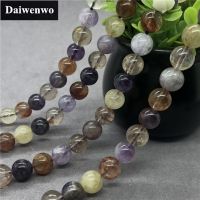 5A 100% Auralite Beads ลูกปัด 6-10 มิลลิเมตรรอบธรรมชาติหลวมหินกึ่งมีค่า DIY