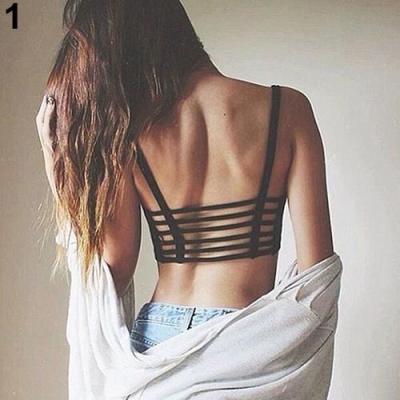 ✱ Women 39;s Bralette Caged Back Cut Out Strappy Padded Bralet Crop Top