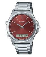 นาฬิกาข้อมือผู้ชายคาสิโอ Casio Standard Silver สายแสตนเลสสีเงิน หน้าปัดน้ำเงิน รุ่น MTP-VC01D-5EUDF, MTP-VC01D-5E, MTP-VC01D ของใหม่ของแท้100%