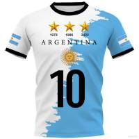 เสื้อกีฬาแขนสั้น ลายทีมชาติฟุตบอล Argentina Fans 3 ดาว ชุดเหย้า