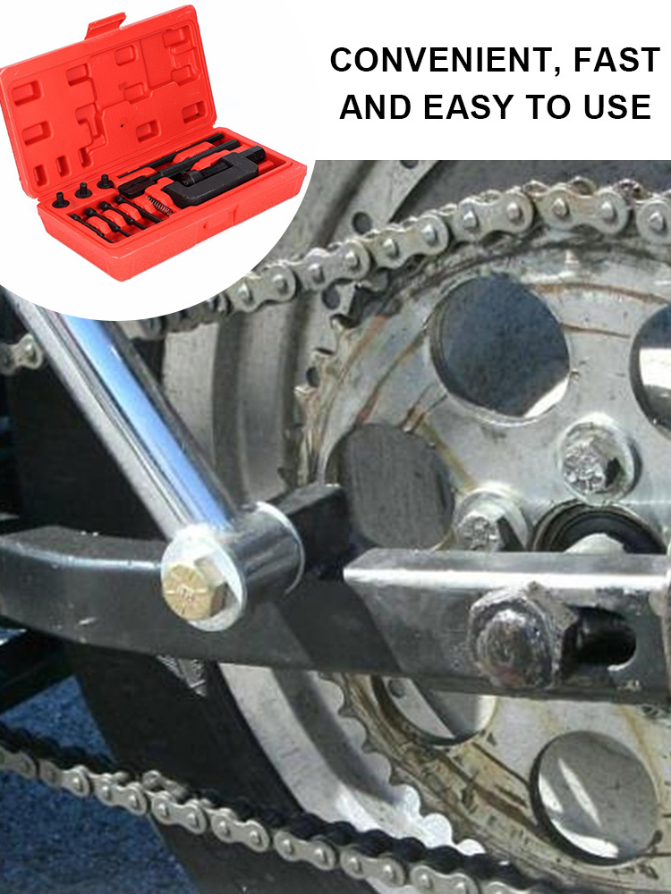 Heavy Duty Splitter Link Riveter Riveting Repair Tool Kit Set For most motorcycles bikes Motorcycle Bike Chain Breaker 