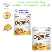 Combo 2 hộp 400g sữa hạt Óc chó Organic asia sure giải pháp dinh dưỡng