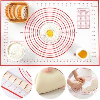 Large Kitchen Baking Mat With Scale Silicone Glass Fiber Dough Pad Non-Stick Flour Rolling Cookie Macaron Pizza Pastry Liner Bread  Cake Cookie Access