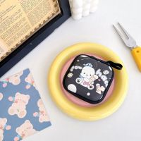 Sanrios Kuromi Cinnamoroll My Melody Dompet Koin อะนิเมะน่ารักหูฟังลายการ์ตูนที่ใส่ของมีซิปกระเป๋าแขวนแบบพกพา