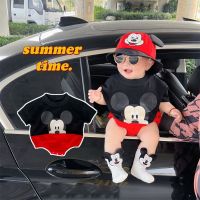 Infants and young children ha clothing summer wear short-sleeved triangle bag fart web celebrity super han edition western style of the cartoon baby romper suit men and women