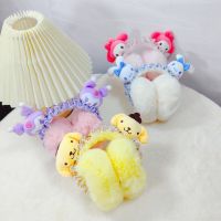 Soft Plush Ear Warmer Plush Melody Cinnamoroll Kuromi Winter Warm Earmuffs olding Ear Wrap Lace Outdoor Cold Protection