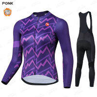 Cycling Clothing Winter Women Long Sleeve Jersey Set Lady Thermal Fleece Road Bike Jacket Female Sportswear Warm Training Suit