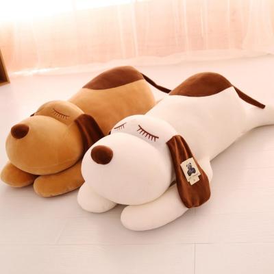 Soft and Cute Plush Toys Lying Dog Doll Creative Bed Super Soft Sleeping Pillow Doll
