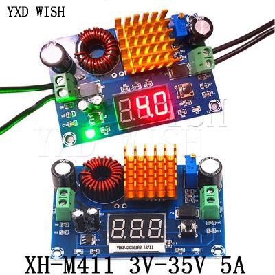 DC 3V-35V to DC 5V-45V Boost Module Digital Voltmeter DC-DC Step Up Module Boost Converter Board 5A Power Adjustable for Voltage Electrical Circuitry