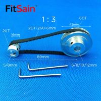 【The-Best】 FitSain-2GT 20T:60T 1:3ความกว้าง6Mm อัตราส่วนลดรอกอะลูมินัมอัลลอยไดรฟ์แบบซิงโครนัสรูตรงกลาง5/6/6.35/8/10/12Mm