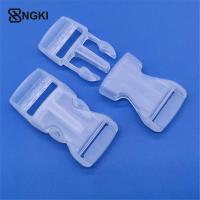 5psc Wide Transparent Contoured Side Release For Bracelet Plastic Buckle 66mm Cable Management