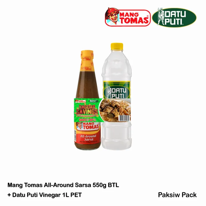 Mang Tomas Lechon Sauce 550g & Datu Puti Vinegar 1L Paksiw Pack (1550ml ...