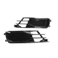 2PCS L R Front Fog Light Lamp Bumper Grille Cover For-Audi A6 C7