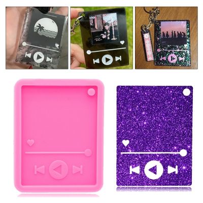 【CW】 Music Keychain Epoxy Resin Mold Crafts Casting Tools Jewelry Pendant Silicone Mould Making