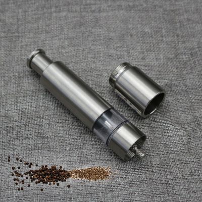 Thumb Push Button Pepper Grinder Stainless Steel Sea Salt Spices Mill Press Portable Grinding Tool Built-In Spring Dropship