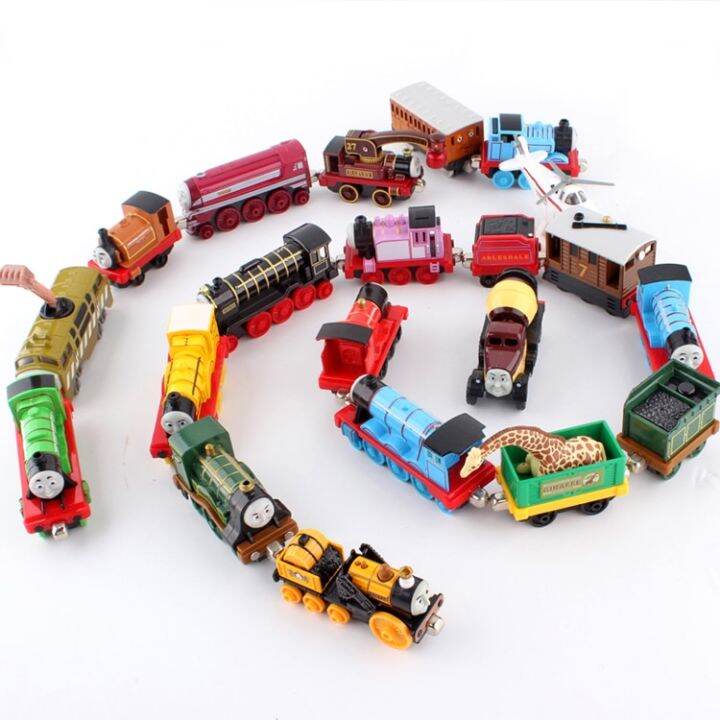 new-thomas-and-friends-bash-dash-christmas-thomas-percy-train-magnetic-metal-diecast-toy-car-toys-for-children-1-43