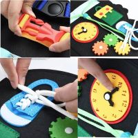 Montessori Busy Toys Busy Board Early Educational Toy For Toddler Baby Felt Cloth Learning Book 3D Life Skills Book