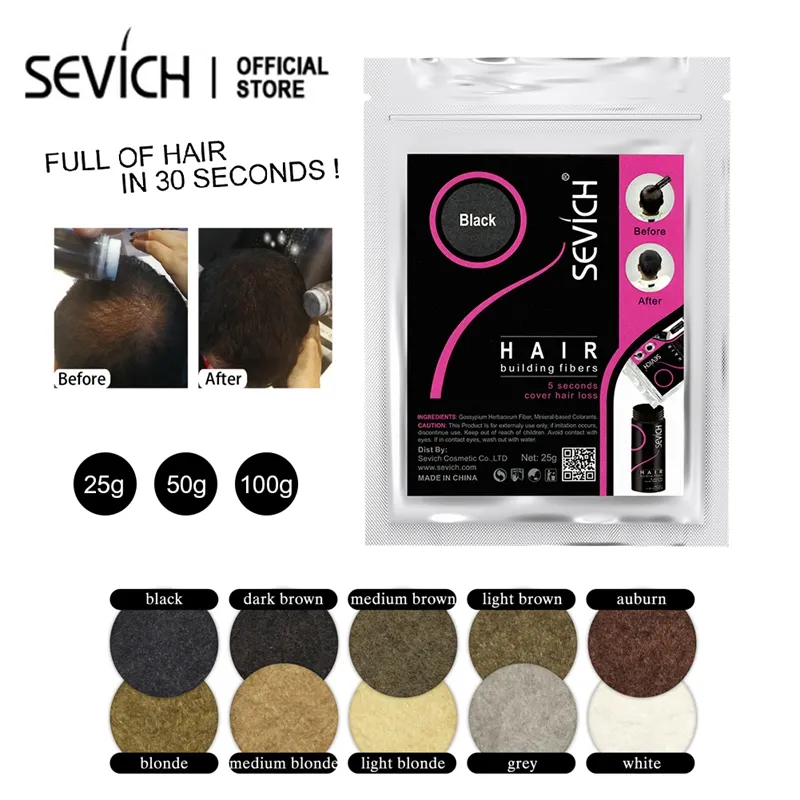 SEVICH BLACK Hair Building Fiber Refill Hair Loss Treatment Hair Fiber Care  100g | Lazada Singapore