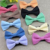 New Children Cotton Bow Tie Classic Kid Boys Grils Ties Baby Fashion Accessories Candy Solid Color Red Black Blue Pets Bowtie