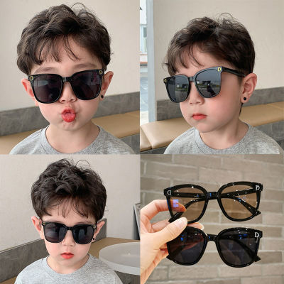 แว่นกันแดดเด็ก Square Retro Trend D Letter Sun Glasses Fashion Cute Trend Boys And Girls Baby Eyeglasses
