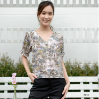 VERONIQA Blouse AM-B910 by AMILA โคโม่ชีราเม้นท์ แขนสั้น IGPU22-6