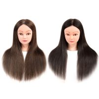 hot！【DT】○  Mannequin head beauty salon real natural doll hair training hairdressing practice cosmetology on mannequins model mannequin