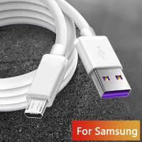 สาย Samsung สีขาว1เมตรสำหรับสายข้อมูลสำหรับชาร์จ A01 A02 A10S J8 J7 J6 J3สายเคเบิลสีขาว