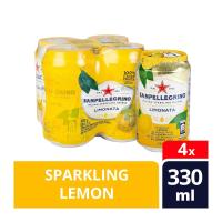 San Pellegrino Fruit Beverage Limonata 330ml 4 กระป๋อง น้ำผลไม้อัดแก๊สธรรมชาติ รสมะนาว ขนาด 330ml