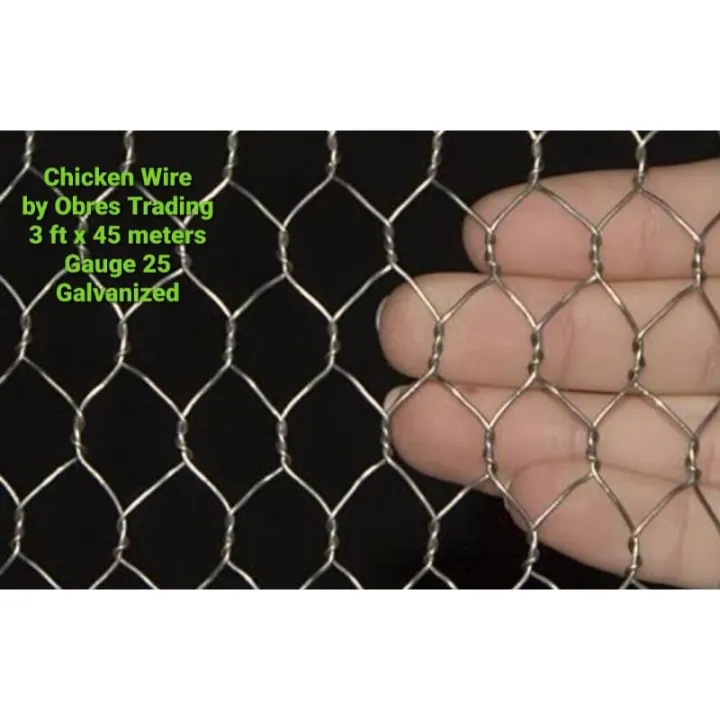 Hexagon Galvanized Chicken Wire Gauge 25 (45 meters long) by Obres Lazada PH
